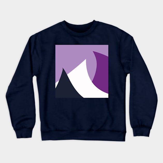 Violet Peak Mountains Vector Abstract Pattern Crewneck Sweatshirt by nelloryn